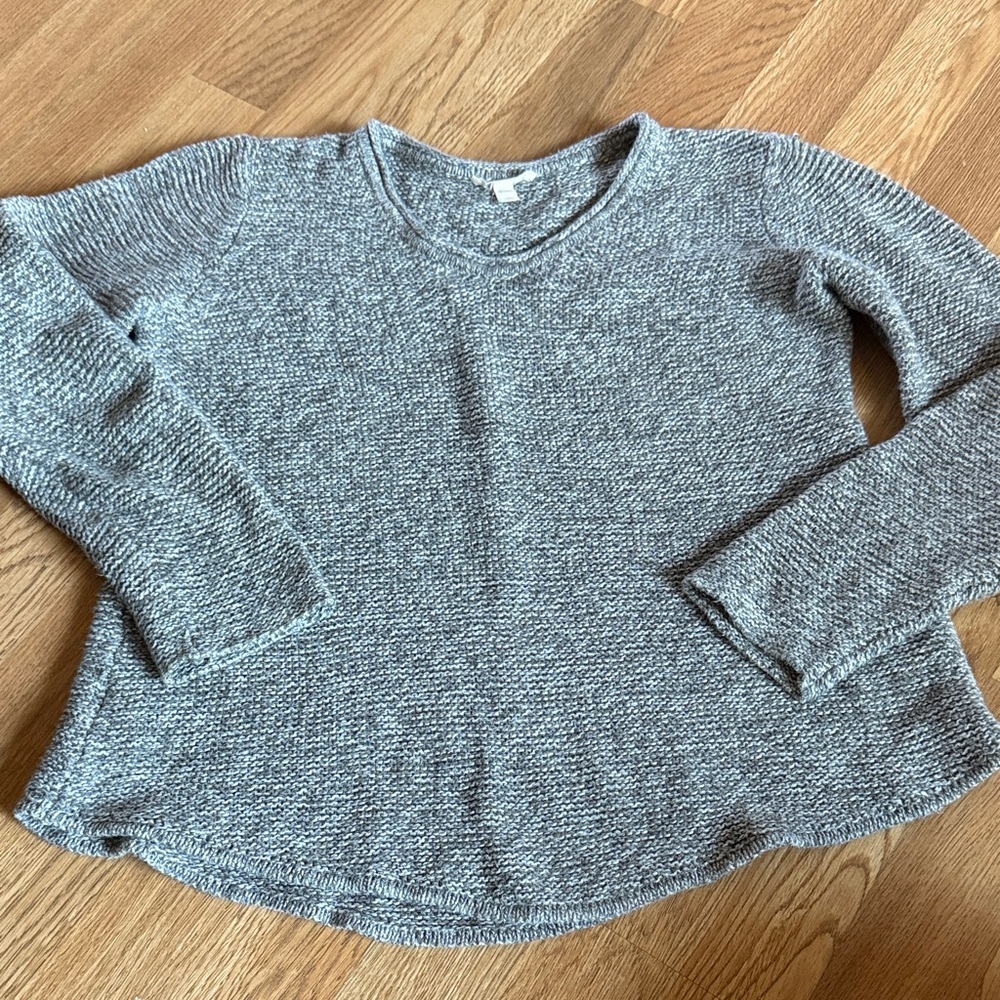 Eileen Fisher Cotton Sweater Gray Small